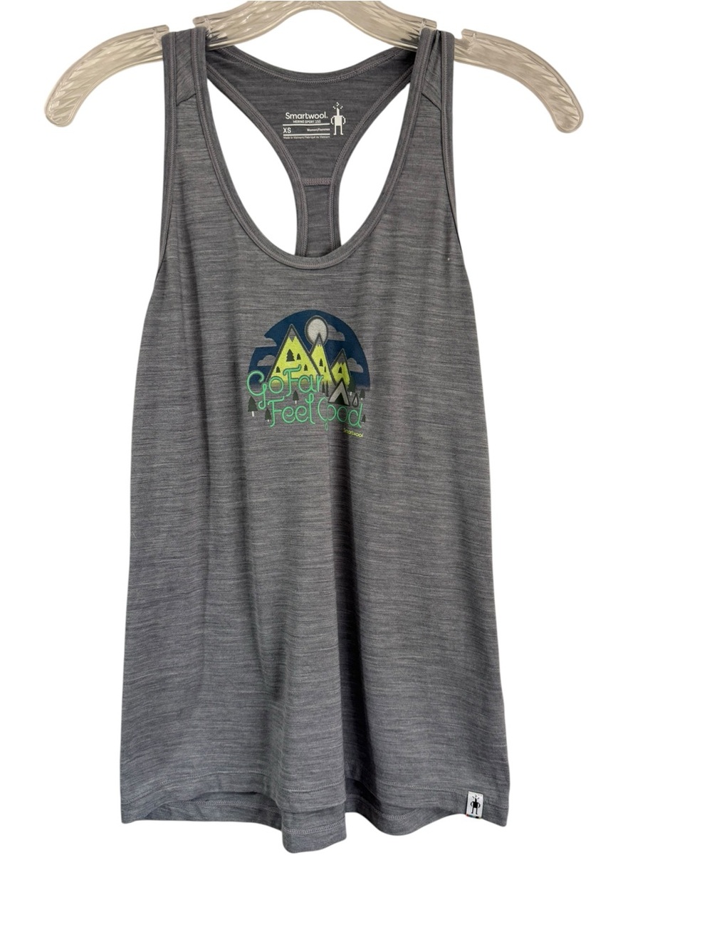 Smartwool Women's Merino Sport 150 "Go Far, Feel Good" Graphic Tank Top Size XS